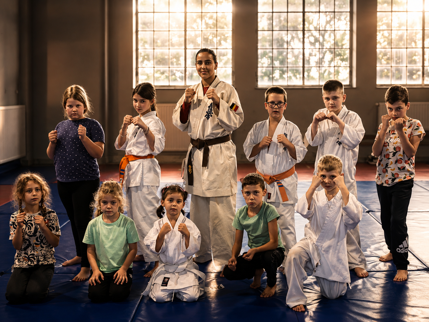 Cours de karaté pour enfants avec Lina Labiad à Mons